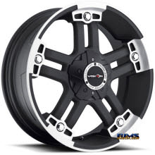 Vision Wheel - Warlord 394 - black flat w^ machined