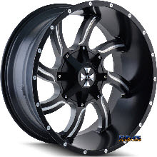 Cali Off-road - TWISTED 9102 - Black Flat w/ Machined