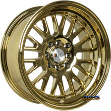 F1R Wheels - F04 - Chrome Gold - Gold Flat