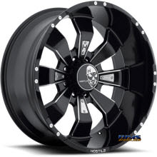 H103 HAMMERED 8 - black flat w/ machined