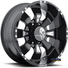Hostile Truck Wheels - H103 HAMMERED 8 - satin black