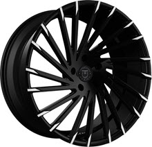 LEXANI - 663 - WRAITH / 6-LUG w/ Cap - Black Gloss w/ Machined