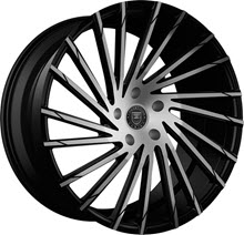 LEXANI - 663 - WRAITH / 5-LUG - Black Gloss w/ Machined