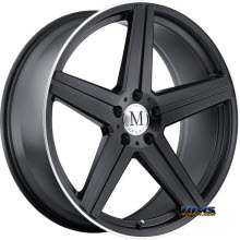 MANDRUS - ESTRELLA - MATTE BLACK W/MACHINE LIP EDGE - BLACK FLAT