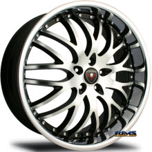 MERCELI WHEELS - M11 - Chrome Lip - machined w/ black