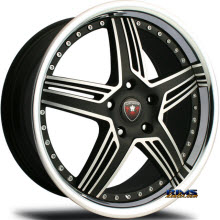 MERCELI WHEELS - M13 - Chrome Lip - machined w/ black