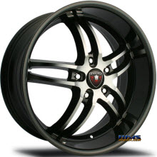 MERCELI WHEELS - M16  - machined w/ black