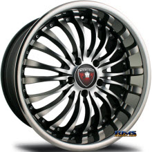 MERCELI WHEELS - M20 - Chrome Lip - machined w/ black