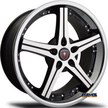 MERCELI WHEELS - M41 - Chrome Lip - machined w/ black