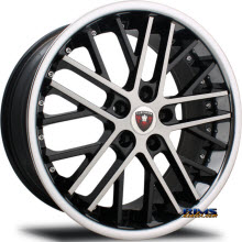 MERCELI WHEELS - M45 - Chrome Lip - machined w/ black