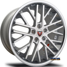 MERCELI WHEELS - M45 - Chrome Lip - machined w/ white