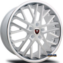 MERCELI WHEELS - M45 - Chrome Lip - machined w/ silver