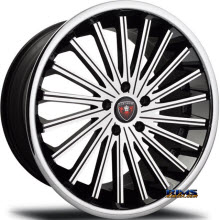 MERCELI WHEELS - M46 - Chrome Lip - machined w/ black