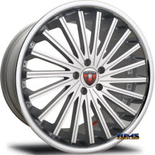 MERCELI WHEELS - M46 - Chrome Lip - machined w/ silver