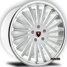 MERCELI WHEELS - M46 - Chrome Lip - machined w/ white