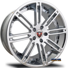 MERCELI WHEELS - M48 - Chrome Lip - machined w/ silver