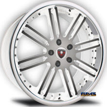 MERCELI WHEELS - M48 - Chrome Lip - machined w/ white