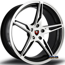 MERCELI WHEELS - M53 - Chrome Lip - machined w/ black