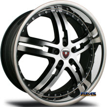 MERCELI WHEELS - M6 - Chrome Lip - machined w/ black