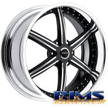 STILLETO (6-LUG) - machined w/ black