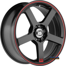Motegi Racing - MR116 - Black Gloss w/ Red