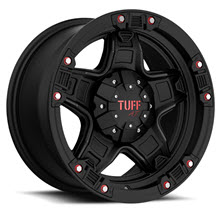 Tuff A.T Wheels - T10 (Red Accents) - Matte Black