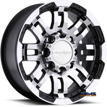 Vision Wheel - Warrior 375 - black flat w/ machined