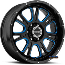 Vision Wheel - 399 Fury - Blue Tint - black gloss
