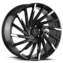 XCESS WHEELS - X02 (Mach Tips) - Black Gloss w/ Machined