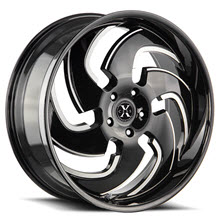 XCESS WHEELS - X03 (Mach Tips) - Black Gloss w/ Machined