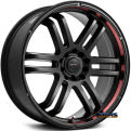 FX - black machined w/ red stripe