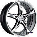 MRR Design - GT-5 Blk Mirror - black flat w/ machined