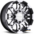 Vision Wheel - Warrior 375 - black flat w/ machined