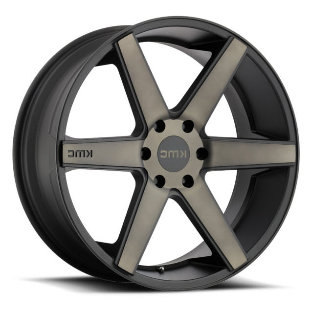 Pictures for KMC KM704 (Dark Tinted) Black Flat w/ Machined