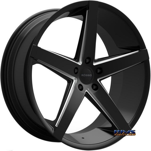 Pictures for Rosso Wheels AFFINITY (MILLED) black gloss