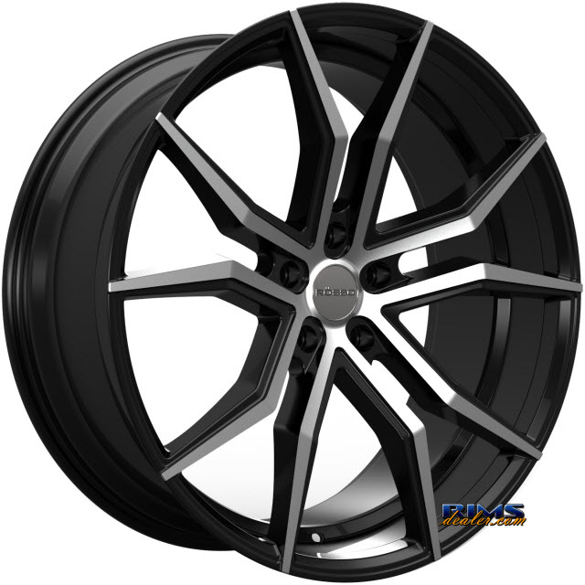 Pictures for Rosso Wheels ICON machined w/ black