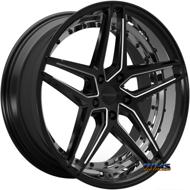 Pictures for Rosso Wheels REACTIV (MILLED) black gloss