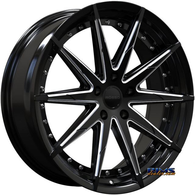 Pictures for Rosso Wheels ZEN (MILLED) black gloss