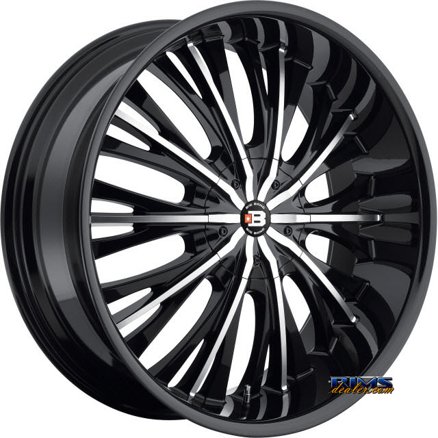 Pictures for BigBang Wheels BB3 black gloss w/ machined