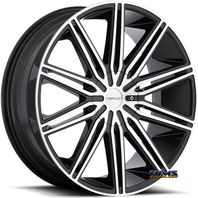 Pictures for Cavallo Wheels CLV-10 machined w/ black