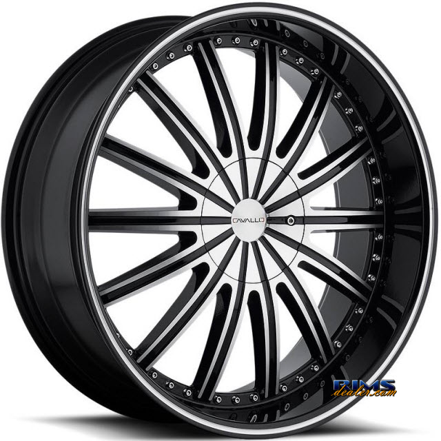 Pictures for Cavallo Wheels CLV-6 machined w/ black
