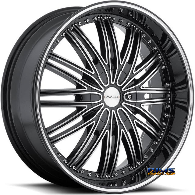 Pictures for Cavallo Wheels CLV-7 machined w/ black