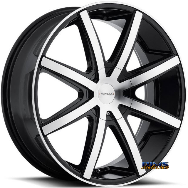 Pictures for Cavallo Wheels CLV-8 machined w/ black