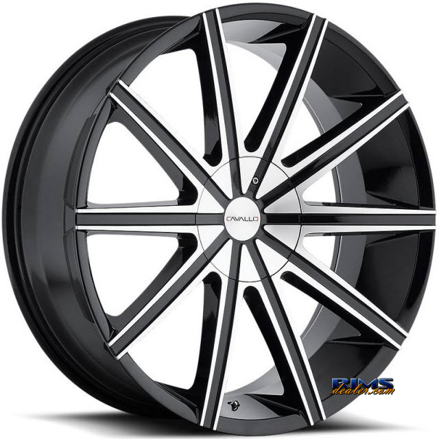 Pictures for Cavallo Wheels CLV-9 machined w/ black