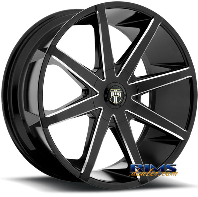 Pictures for DUB S109 - Push black flat w/ machined