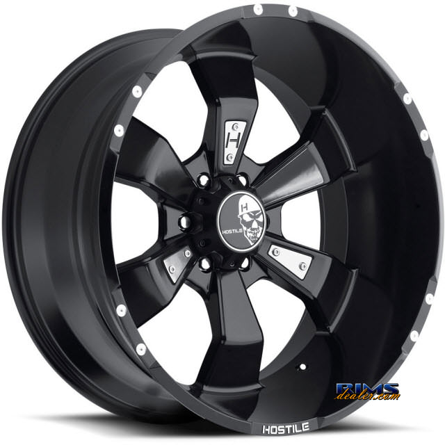Pictures for Hostile Truck Wheels H103 HAMMERED 6 satin black