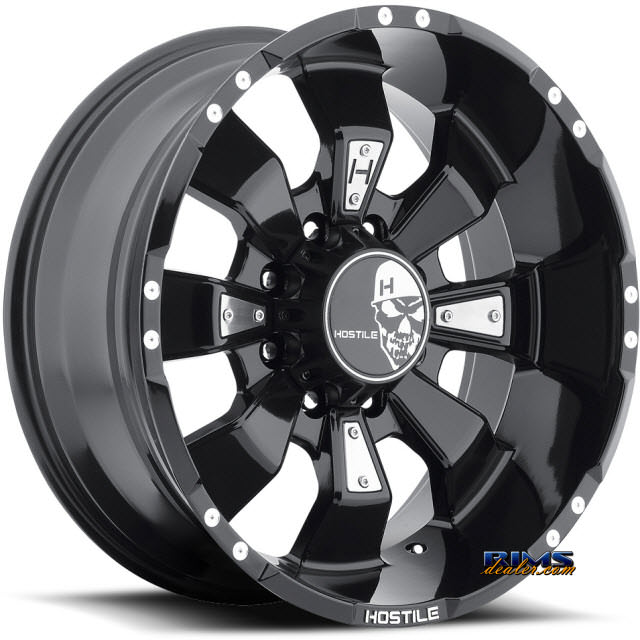 Pictures for Hostile Truck Wheels H103 HAMMERED 8 satin black