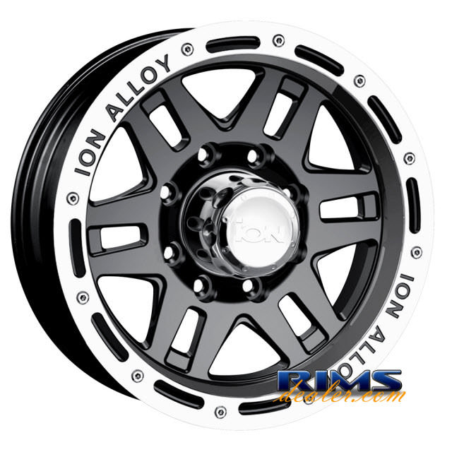 Pictures for Ion Alloy Wheels 133 off-road machined w/ black