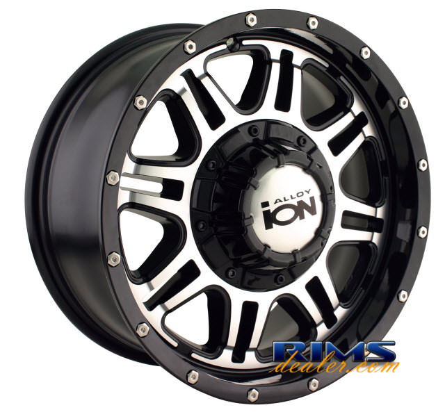 Pictures for Ion Alloy Wheels 186 off-road machined w/ black