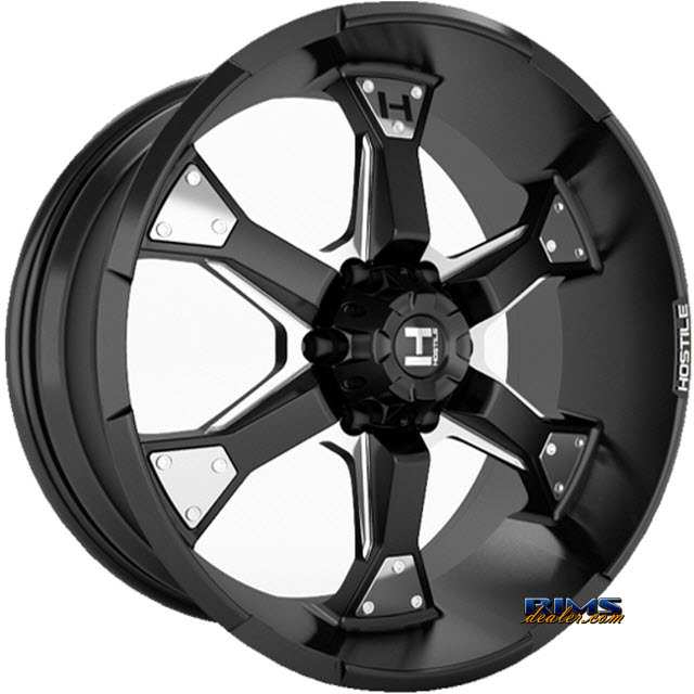 Pictures for Hostile Truck Wheels H101 - KNUCKLES 6 black flat w/ machined